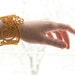 Lace Bracelet - Chloe Cuff in Mustard - Yellow Lace Bracelet - Bridesmaid Cuff