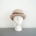 Vintage 50s Brown Felt Bowler Hat
