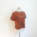 Vintage 50s Printed Silk Crop Top