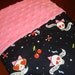 READY TO SHIP Rockabilly skull cherries love bug girly baby blanket