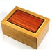 wooden stash box - trinket box - Cherry with Padauk