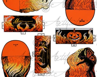 Printable Retro Halloween Clip Art Printable Vintage Halloween