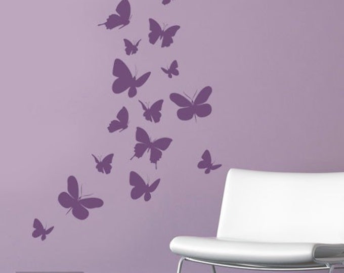 Butterflies Wall Decal, Butterflies Wall Sticker for Nursery Baby Room Decor, Butterflies Wall Decal for Nursery Decor, Girls Wall Decal