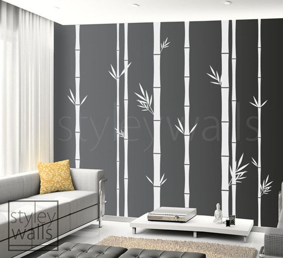 Bamboo Wall Decal Bamboo Tree Wall Decal 100inch by styleywalls