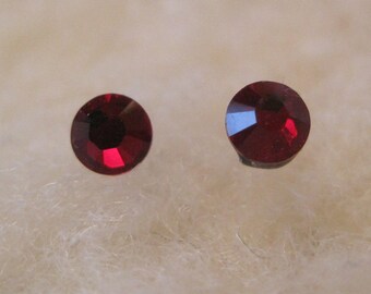 Niobium or Surgical Steel Stud Earrings - "Siam 3.9mm" (Hypoallergenic Earrings for Sensitive Ears // Nickel Free Post Earrings)