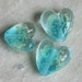 Reserved for Nalesa Beads Glow In The Dark Beads Glass Heart (10 16mm Beads) Aqua