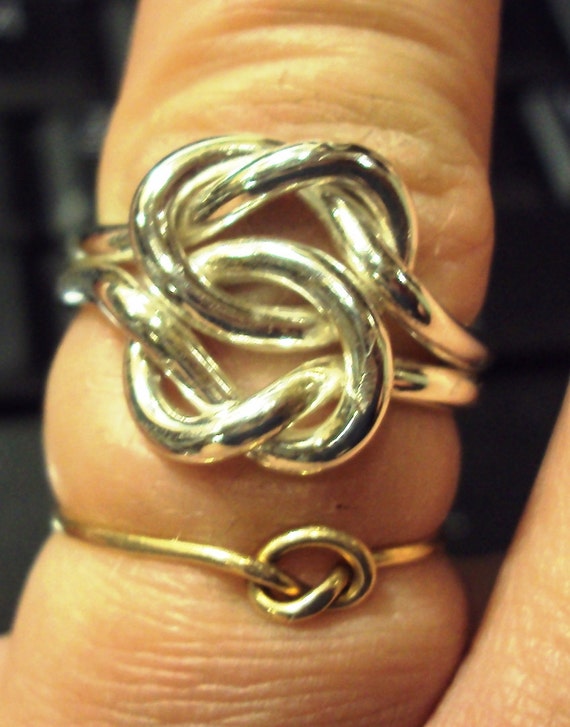 Etsy Jewelry ring knot love knot celtic 12g massive