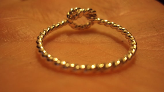 Etsy jewelry, twisted knot ring,14kt gold filled, 16g, 1.3mm, any size