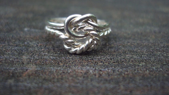 Etsy jewelry, ring, argentium ss, half twist, half plain, any size,