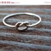 set of 2, Etsy jewery, 14kt WHITE gold filled, ring, knot ring, celtic ring, love knot, any size, 18g, friendship