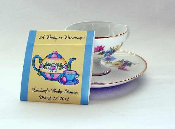 25- Baby Shower Teabag Favors-Great for Bridal Shower or Tea Parties Il_570xn