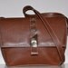 Vintage AUTHENTIC FENDI Brown Leather Embossed Mod Structured Bag