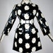 Reserved item..................Vintage BILL BLASS for Bond Street Trench Coat Mod Floral Black Patent