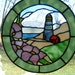 CLEARANCE Lighthouse stained glass panel