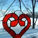 Stained Glass Heart suncatcher