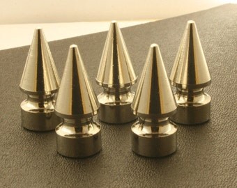 5 sets.Silver Tone Cone Spikes Screwback Studs Leathercraft Decorations Findings. M5