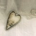 Jewelry Heart Pendant Necklace photo silver winter white pine trees for her feminine