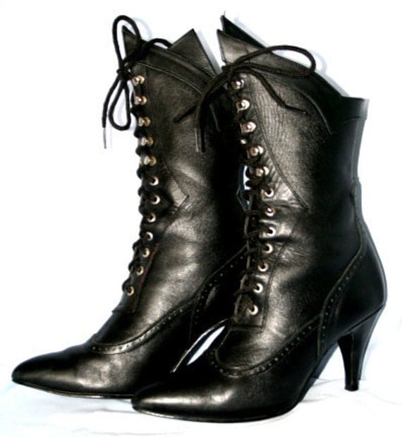 Womens Leather Granny Boots at Lydia Christopher blog