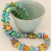 Colorful and Fun. "Mardi Gras I" Lampwork Bead Necklace.
