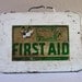 Old White Metal First Aid Kit