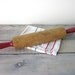 Farmhouse Rolling Pin with Red Handles