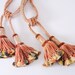 Tassel Curtain Tiebacks - Coral Potpourri Set of Two with Four Tassels