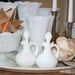 Milk glass collection. Wedding, centerpiece, mantle, vases, compote bowls, ewers, hobnail.