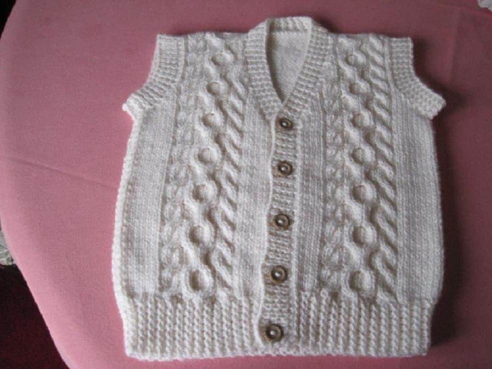 Aran cream waistcoat