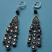 Black Diamond and Hematite Crystal Earrings