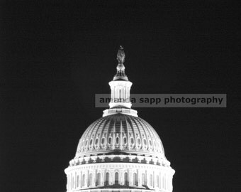 Washington Capitol black and white photograph