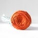 SALE Elegant Rosette Bracelet Copper Orange Silk Flower Rosette Blue Ribbon Something Blue Rustic Ribbon Bracelet 2.25 inch