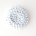 Rosette Brooch Pin Nautical Summer Beach Seersucker Blue and White Rosette Flower Brooch Pin 2 inch