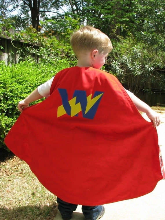 Items similar to Toddler size Reversible Superhero Cape Design Your