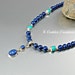 Lapis Lazuli Pendant Necklace Turquoise Sterling Silver Handmade Cobalt Blue Gemstone OOAK Necklace