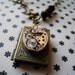 Locket-Steampunk- Watch Movement- Industrial Chic Necklace