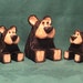Hand Carved Handmade Bear Family Wood Carvings Carved Wood Bears Cabin Decor