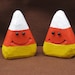 Hand Carved Handmade Halloween Candy Corn Wood Carvings Halloween Decoration Autumn Decoration