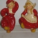 Vintage chalk ware, adorable Dutch couple, 1950's
