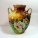 Antique Nippon Morimura Vase with Roses and River Scene