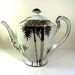 Vintage Bon Tokyo Teapot/Tea Pot with Silver Palm Trees