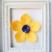fabric wall flower. 3d wall art. wall decor. golden yellow