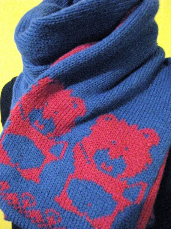 teddy bear scarf knitting pattern