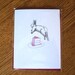 Rabbit leaping over cake greeting card, free shipping