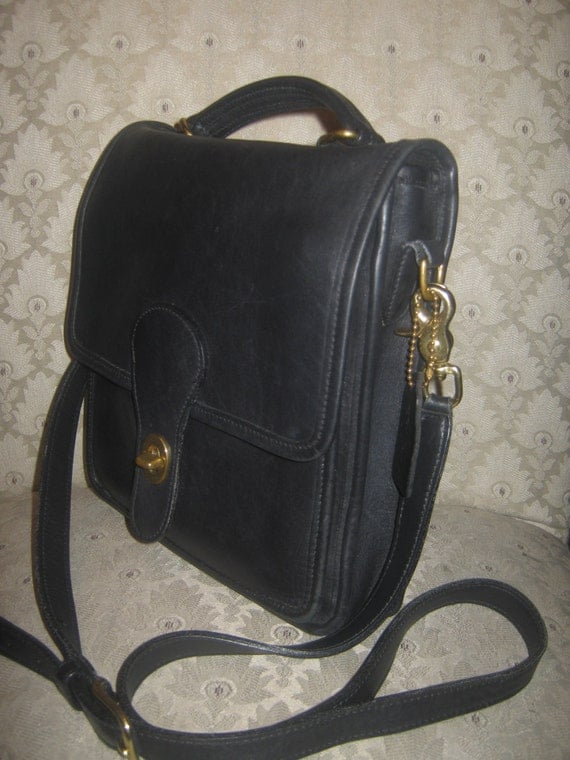 Vintage Coach 5130 Black Leather Station Bag by Ms2SweetVintage