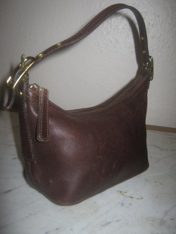Coach Brown Leather Small Makeup Bag Pouch by Ms2SweetVintage