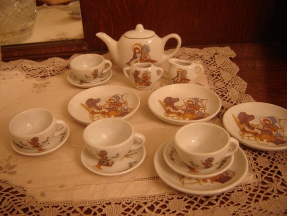 holly hobbie china tea set