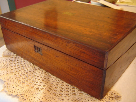 1800s LAP DESK Travel Writing Desk Stationery Box Victorian