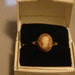 18K CAMEO SILHOUETTE RING 750 gold mark