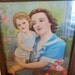 Reserved for Marline 1940s MADONNA and Child with Roses Catholic Art