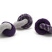 Lynks Felted Wool Cat Toys - Set of 3 (Eggplant-Silver)